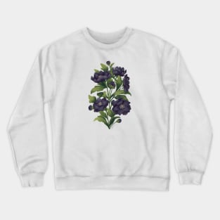 Dark Hellebore Floral Bouquet Crewneck Sweatshirt